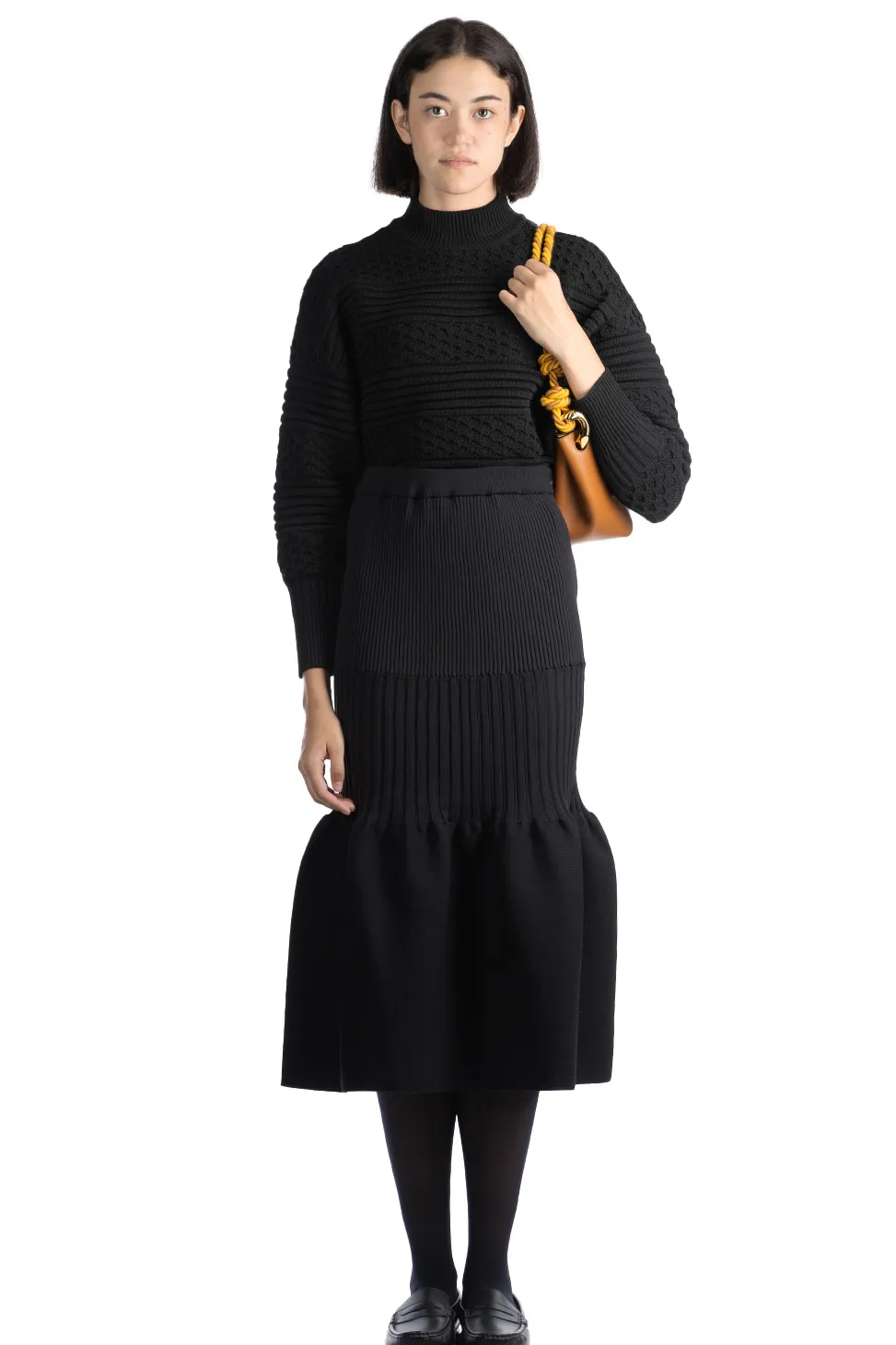 Sale CFCL Fluted Mermaid Skirt - Black