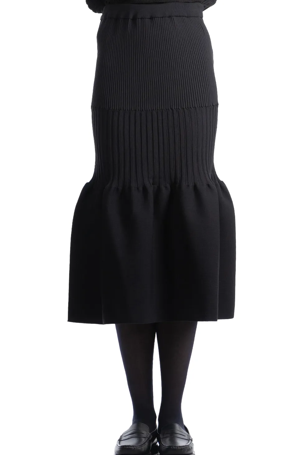 Sale CFCL Fluted Mermaid Skirt - Black