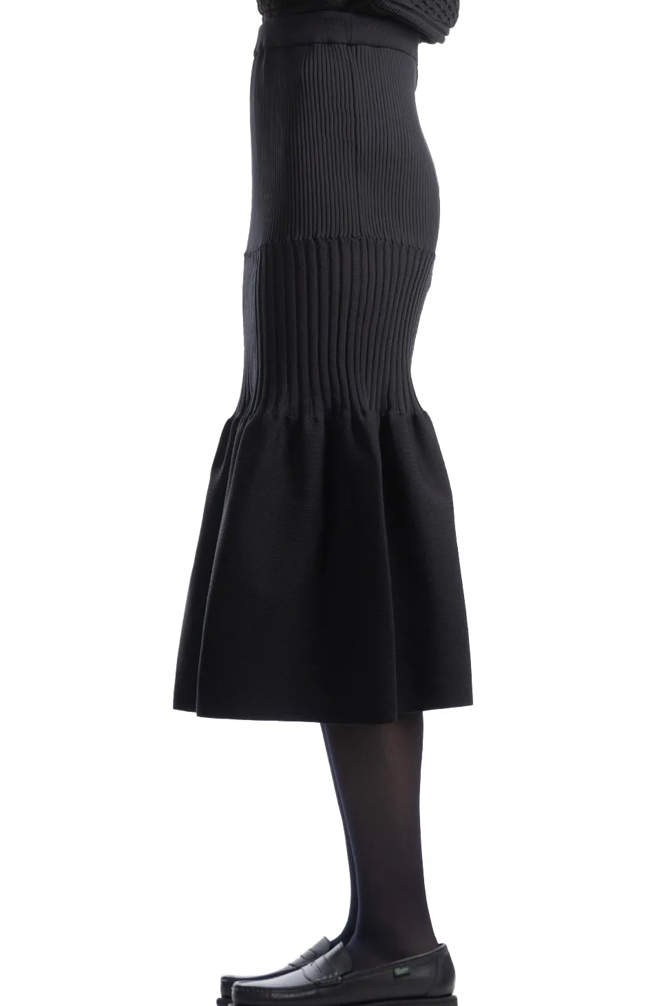 Sale CFCL Fluted Mermaid Skirt - Black