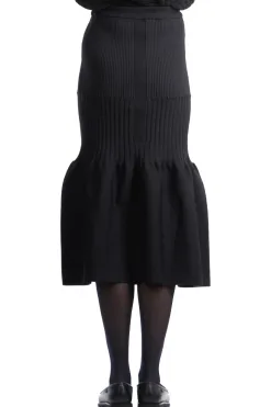 Sale CFCL Fluted Mermaid Skirt - Black