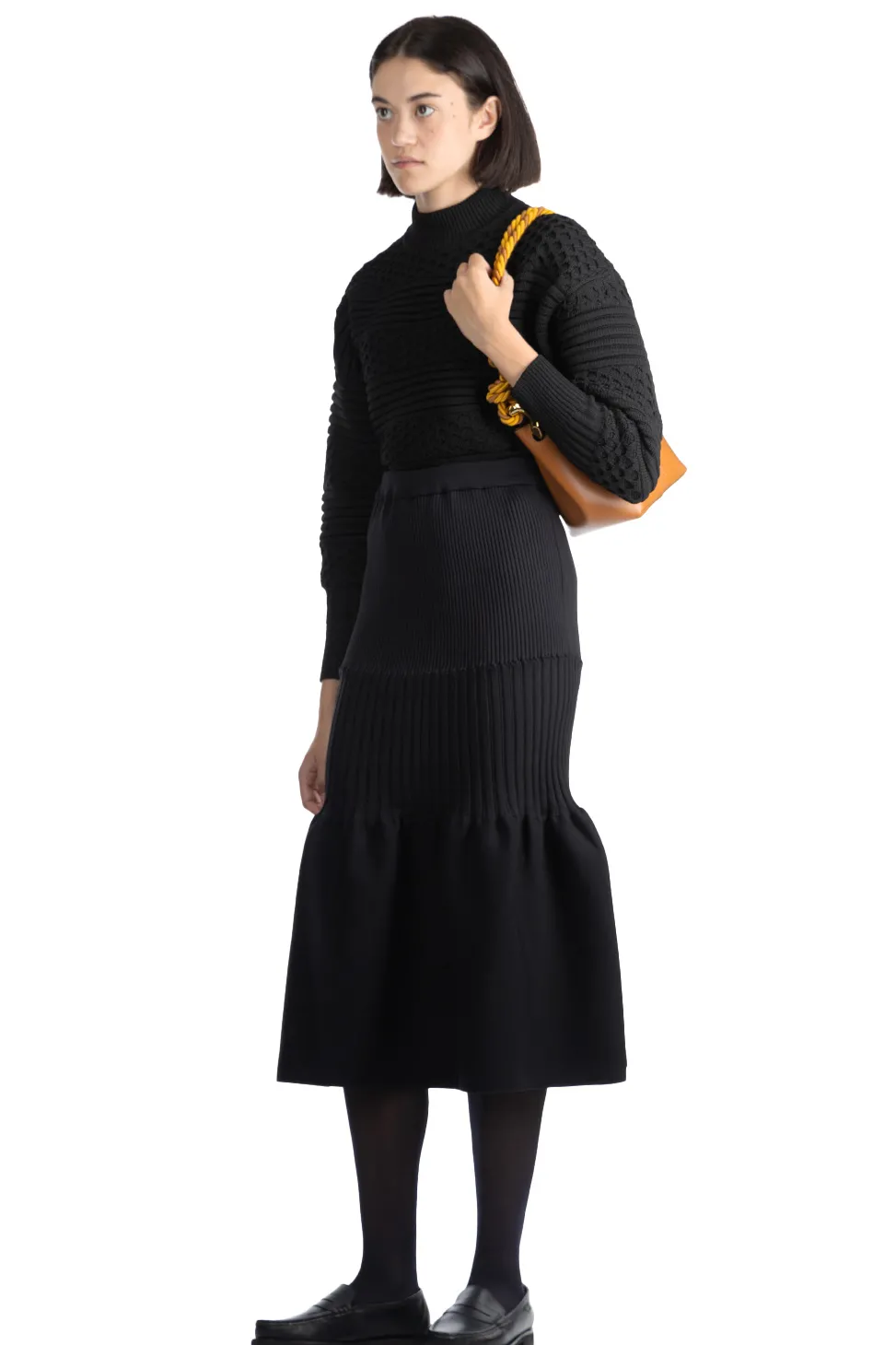 Sale CFCL Fluted Mermaid Skirt - Black