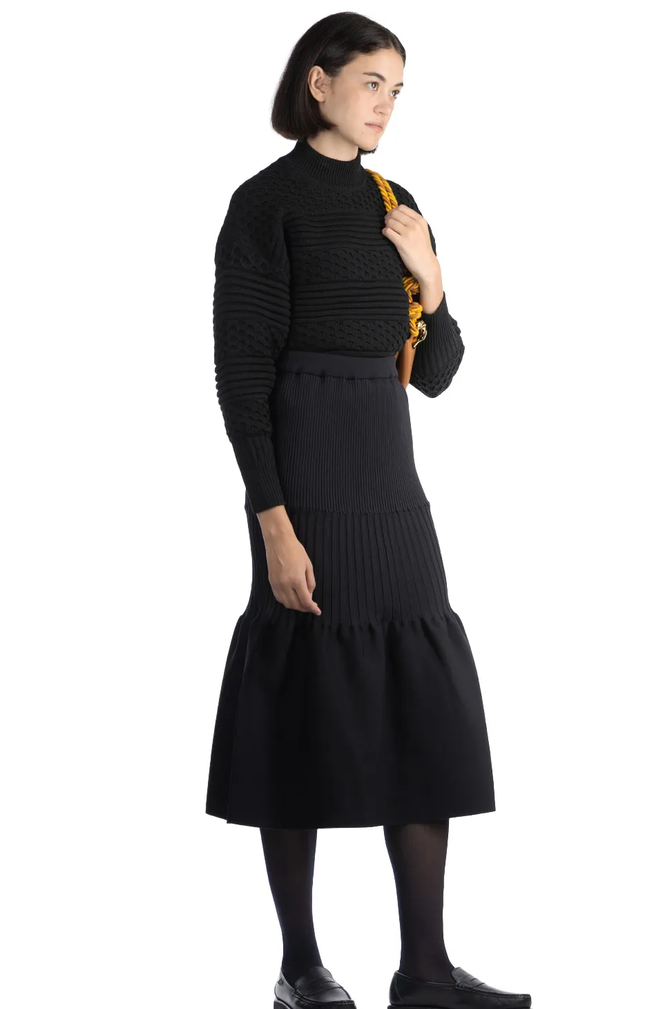 Sale CFCL Fluted Mermaid Skirt - Black