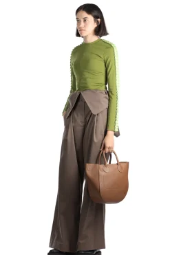 Discount JW Anderson Fold Over Trench Trousers - Smoke