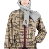 Clearance Kapital FOLK DOMINO Fleece ZIP Blouson - Beige