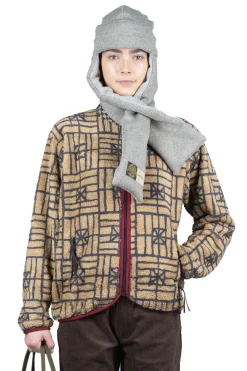 Clearance Kapital FOLK DOMINO Fleece ZIP Blouson - Beige