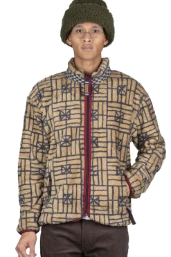 Outlet Kapital FOLK DOMINO Fleece ZIP Blouson - Beige
