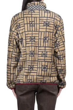 Clearance Kapital FOLK DOMINO Fleece ZIP Blouson - Beige