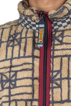 Outlet Kapital FOLK DOMINO Fleece ZIP Blouson - Beige