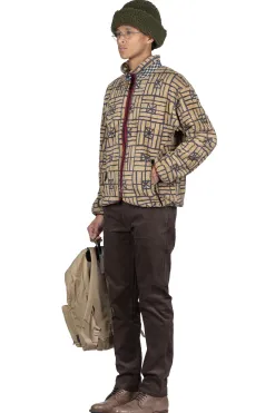 Outlet Kapital FOLK DOMINO Fleece ZIP Blouson - Beige