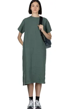 Hot Nachukara French Linen A-Line Dress - Green