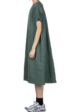 Hot Nachukara French Linen A-Line Dress - Green
