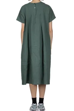 Hot Nachukara French Linen A-Line Dress - Green