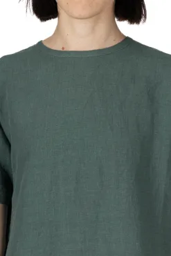 Hot Nachukara French Linen A-Line Dress - Green