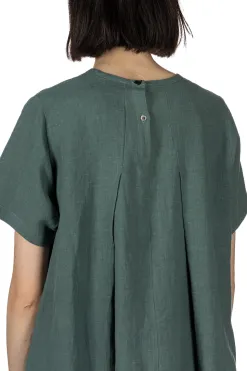 Hot Nachukara French Linen A-Line Dress - Green