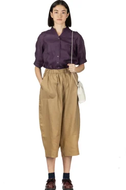 Outlet Nachukara French Linen Cocoon Pants - Beige