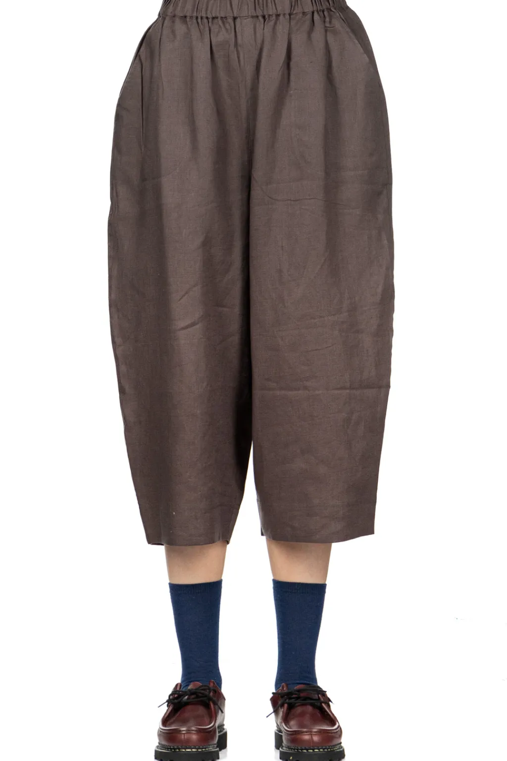 Clearance Nachukara French Linen Cocoon Pants - Charcoal