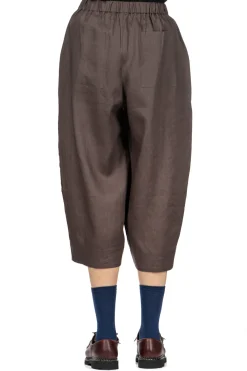 Clearance Nachukara French Linen Cocoon Pants - Charcoal