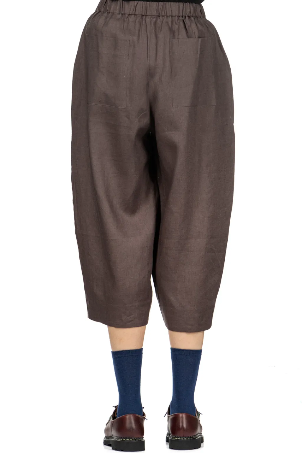 Clearance Nachukara French Linen Cocoon Pants - Charcoal