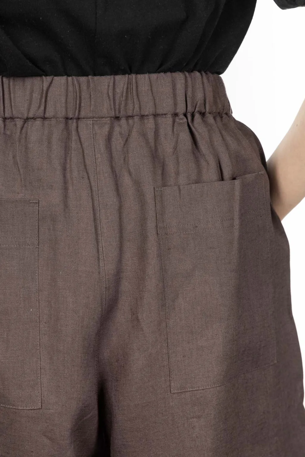 Clearance Nachukara French Linen Cocoon Pants - Charcoal