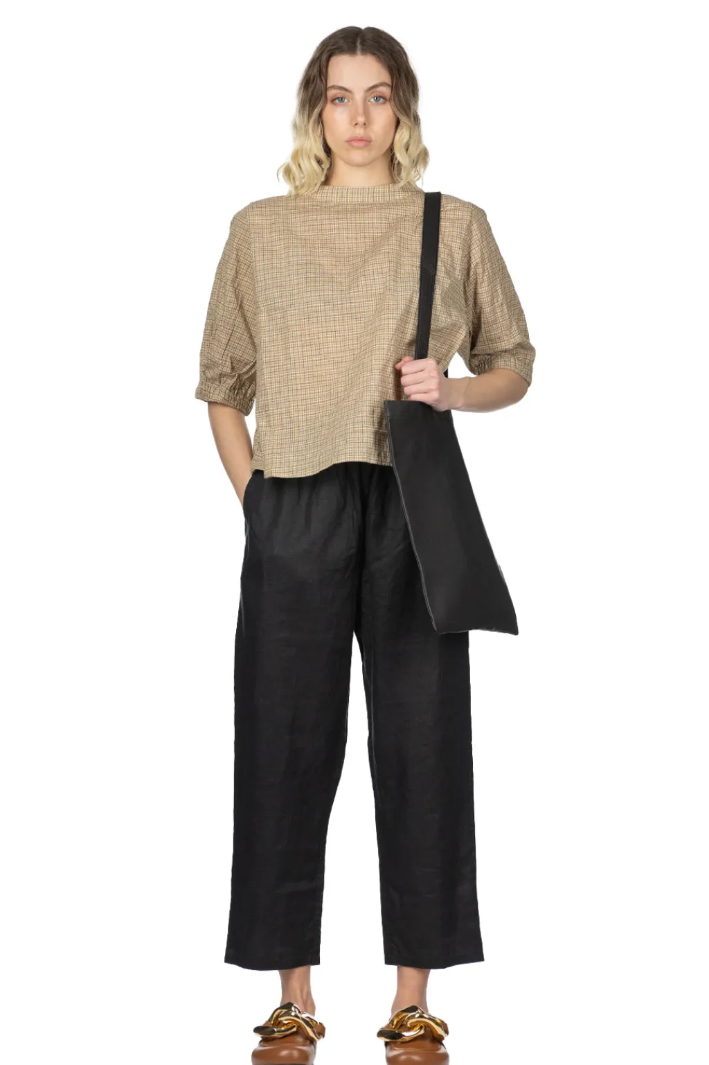 Outlet NARU French Linen Cozy Pants - Black