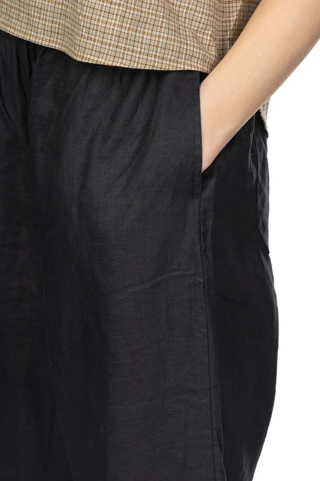 Outlet NARU French Linen Cozy Pants - Black
