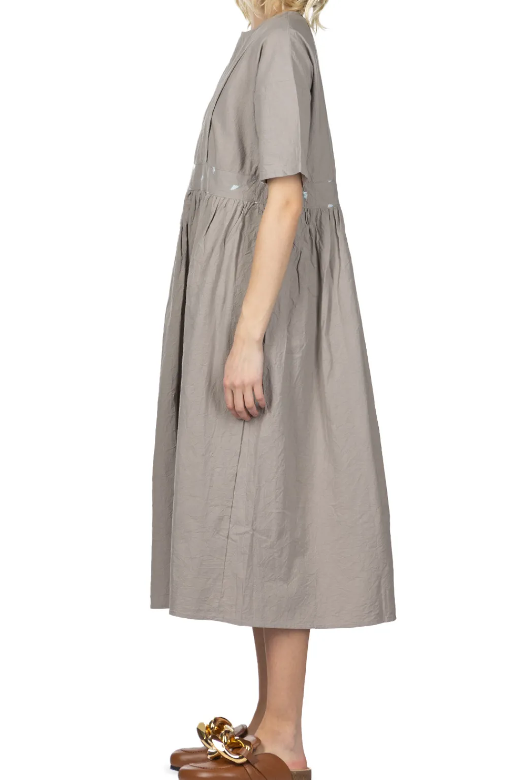 Clearance NARU French Linen Dress - Charcoal