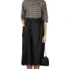 Clearance Nachukara French Linen Side Pocket Skirt - Black