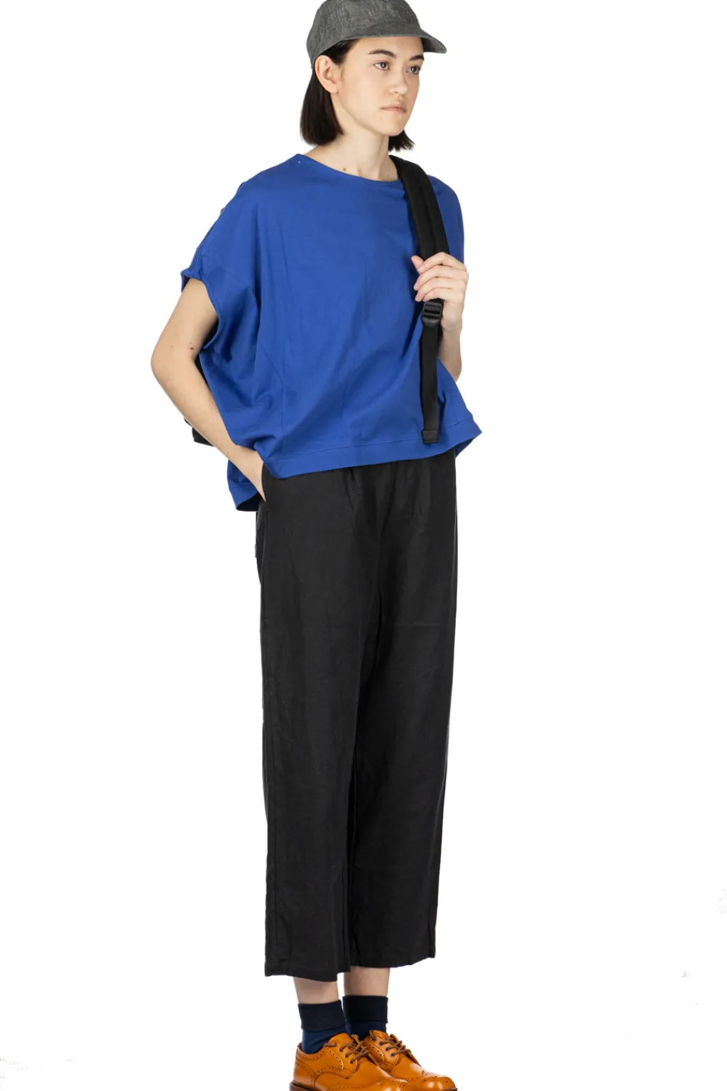 Fashion Nachukara French Sleeve Pullover - Blue