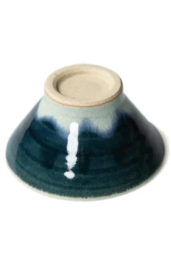 Hot Mino Pottery Fuji Mountain Bowl - Navy