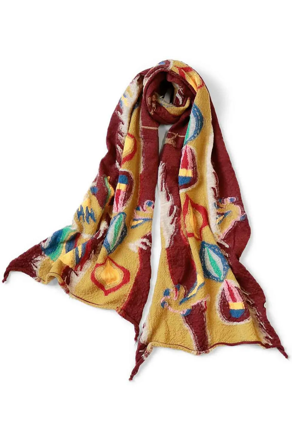 Hot Kapital Fulling Wool HAPPY Scarf DRAGON DANCE - 3 Color Choices