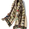 Sale Kapital Fulling Wool Scarf BIRD TREE - 2 Colors