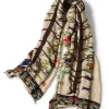 Hot Kapital Fulling Wool Scarf BIRD TREE - 2 Colors