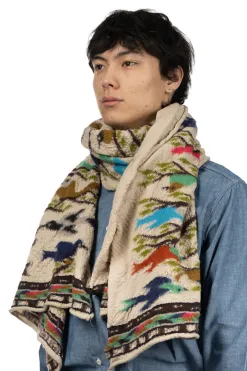 Hot Kapital Fulling Wool Scarf BIRD TREE - 2 Colors