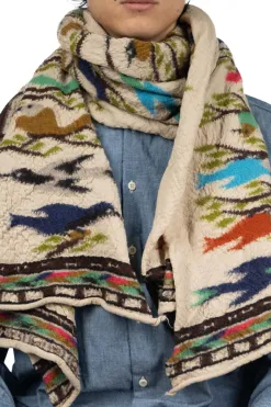 Hot Kapital Fulling Wool Scarf BIRD TREE - 2 Colors