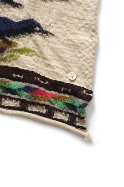 Hot Kapital Fulling Wool Scarf BIRD TREE - 2 Colors
