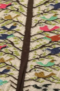 Hot Kapital Fulling Wool Scarf BIRD TREE - 2 Colors