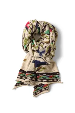 Hot Kapital Fulling Wool Scarf BIRD TREE - 2 Colors