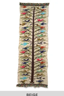 Hot Kapital Fulling Wool Scarf BIRD TREE - 2 Colors