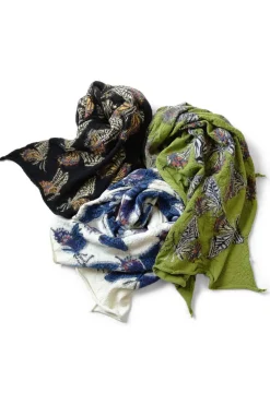 Online Kapital Fulling Wool Scarf BUTTERFLY - 3 Colors