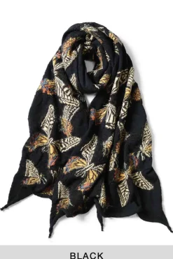Online Kapital Fulling Wool Scarf BUTTERFLY - 3 Colors