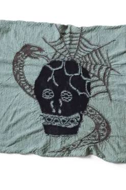 New Kapital Fulling Wool Scarf COPTIC SKULL - Green