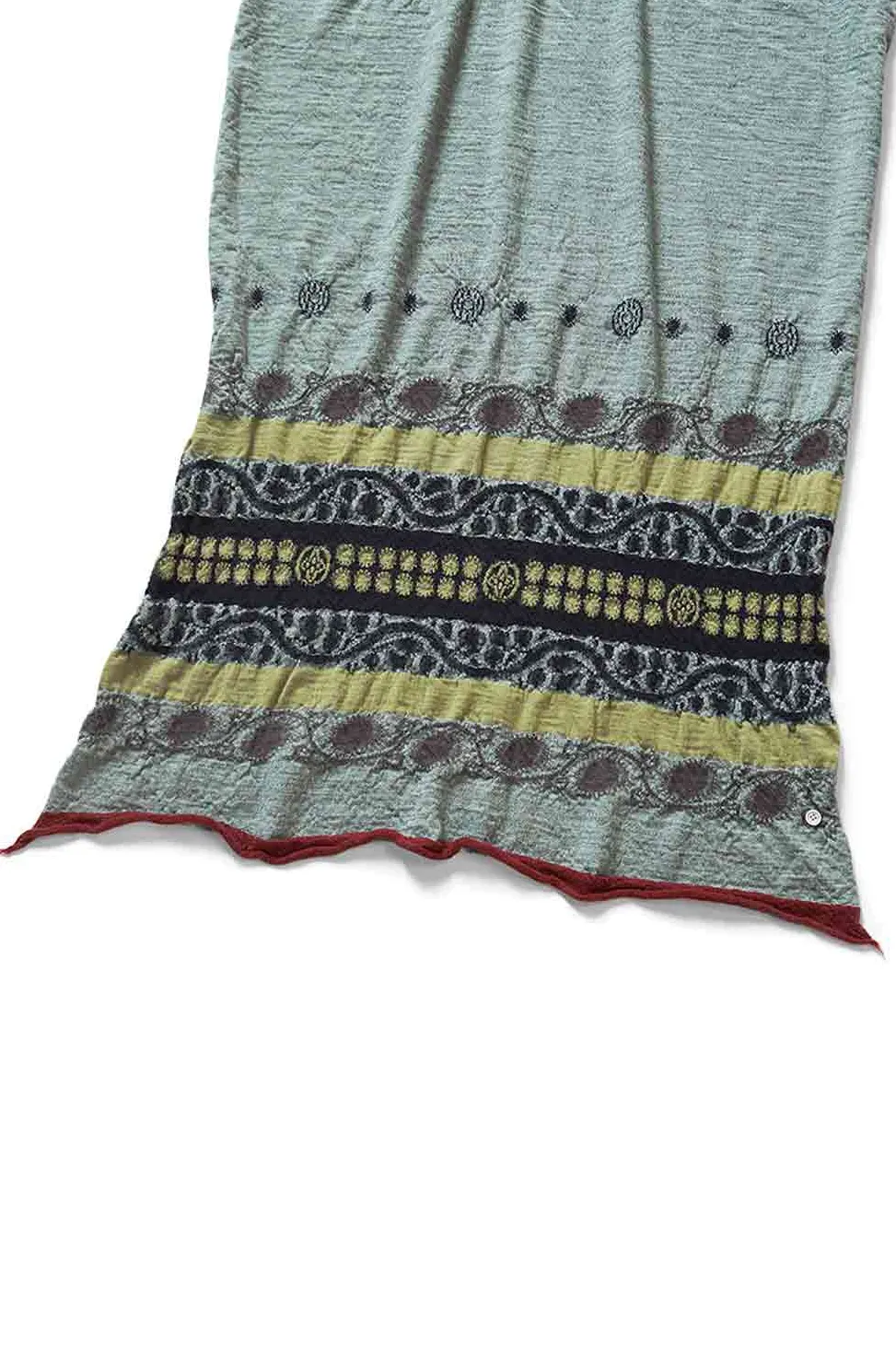 Discount Kapital Fulling Wool Scarf COPTIC SKULL - Green
