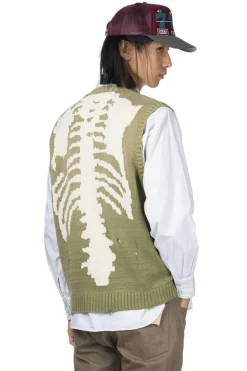 Best Kapital 5G Cotton Knit BONE Vest - Khaki