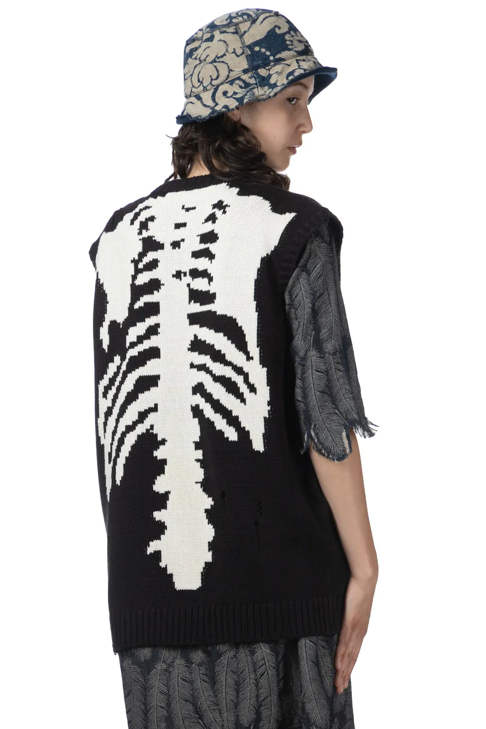 Online Kapital 5G Cotton Knit BONE Vest - Black