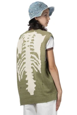 Clearance Kapital 5G Cotton Knit BONE Vest - Khaki