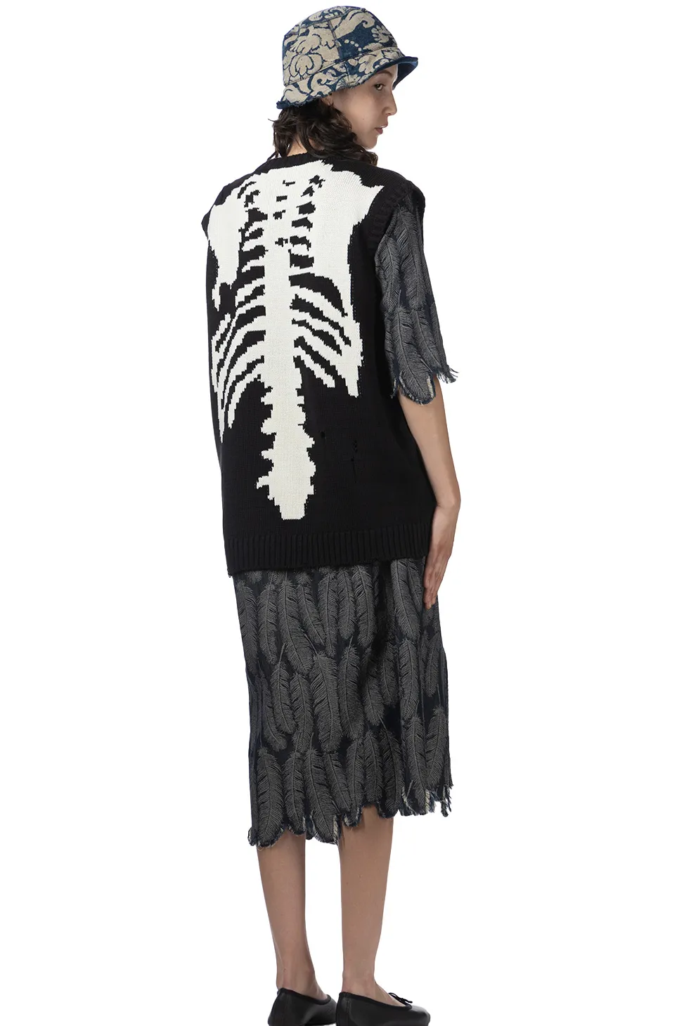 Online Kapital 5G Cotton Knit BONE Vest - Black
