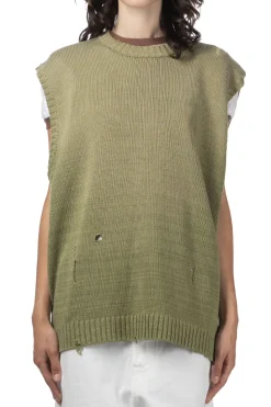 Clearance Kapital 5G Cotton Knit BONE Vest - Khaki