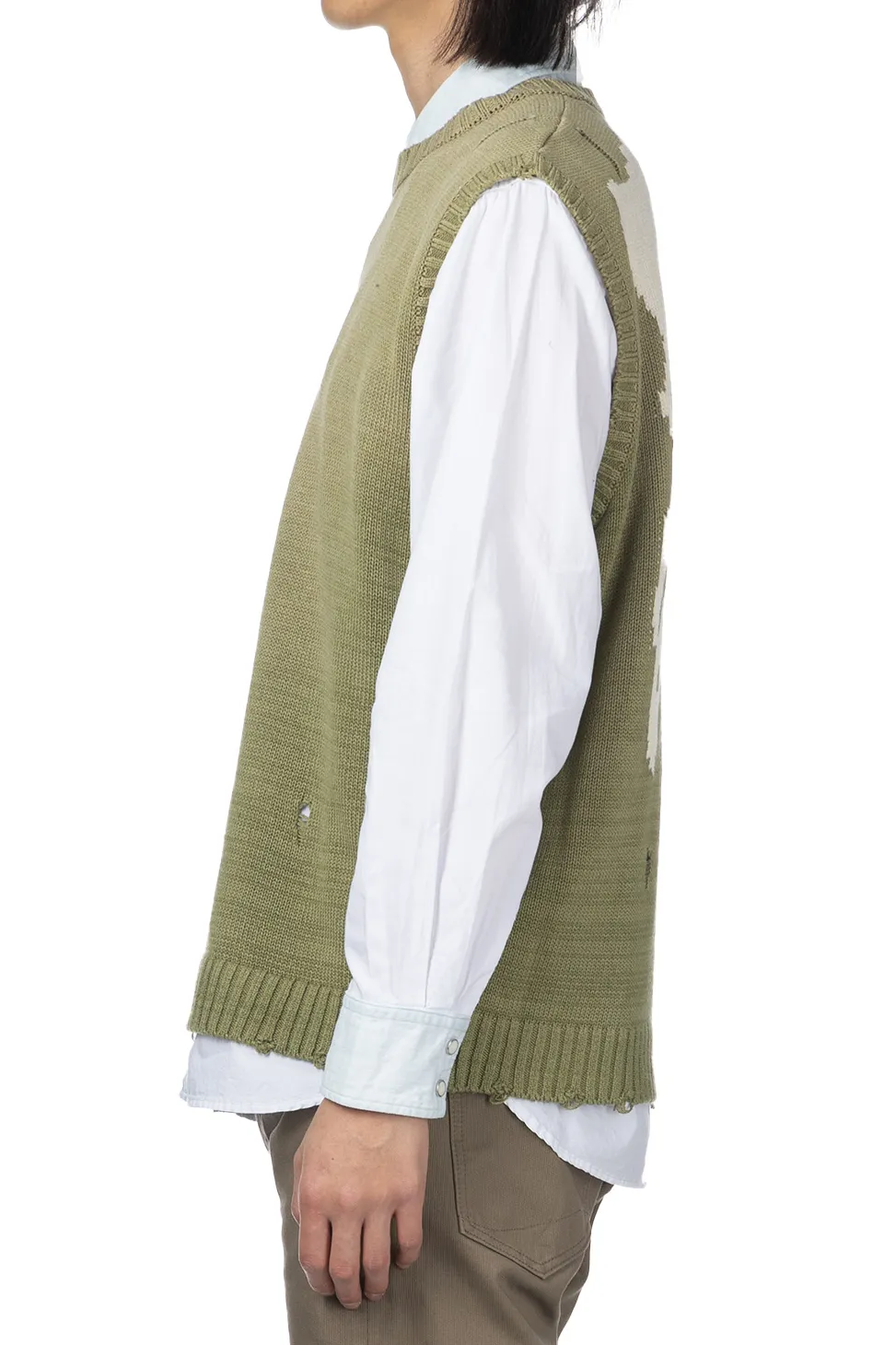 Best Kapital 5G Cotton Knit BONE Vest - Khaki
