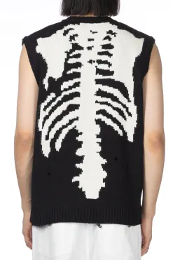Clearance Kapital 5G Cotton Knit BONE Vest - Black