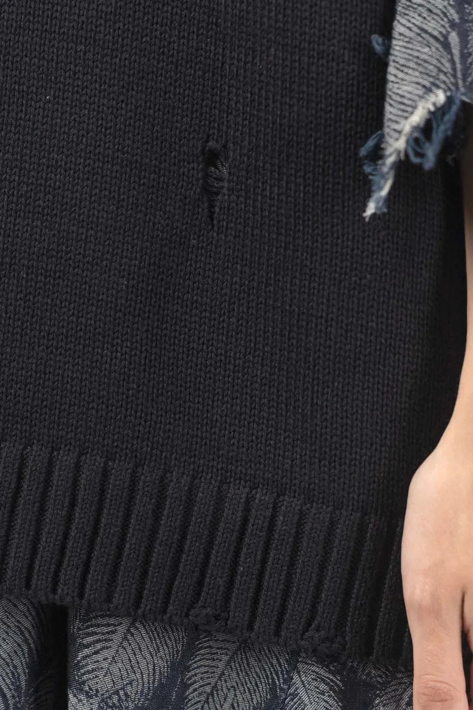Online Kapital 5G Cotton Knit BONE Vest - Black